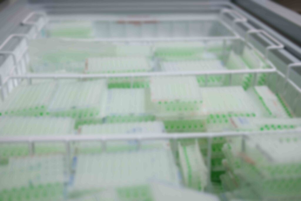 Tubes in a big freezer